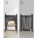 Estanterķa del bańo con cesta de la colada Estanterķa del bańo con cesta de la colada Negro/ Gris