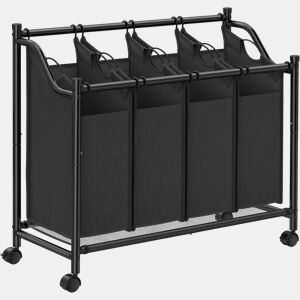 Cesto da roupa suja 4x35l, preto