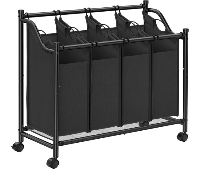 Cesta de la ropa 4x35l, negra
