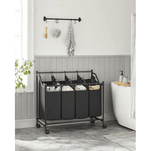 Cesto da roupa suja 4x35l, preto Cesto da roupa suja 4x35l, preto