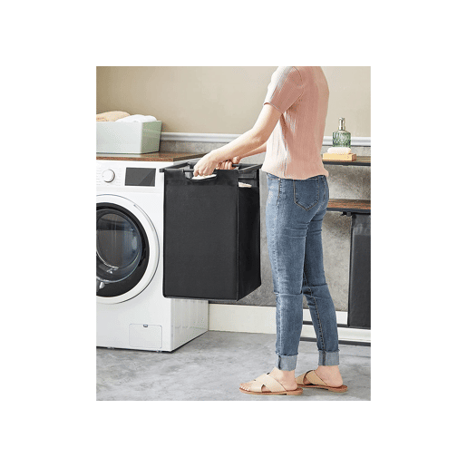 PRATELEIRA DE CASA DE BANHO com cestos de roupa suja 2 unidades, castanhopreto