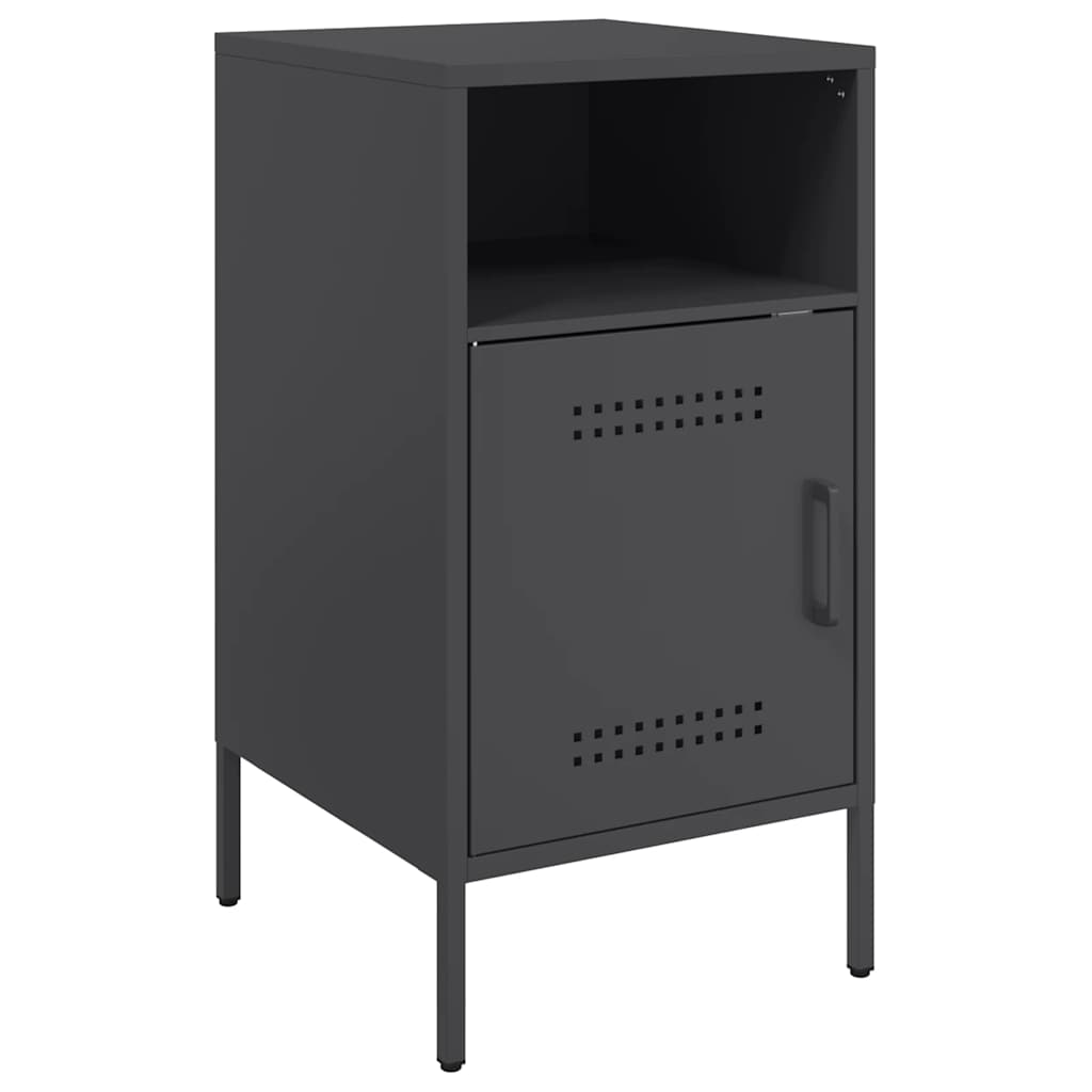 Soluna home - mesitas de noche acero negro 36 x 39 x 68 cm