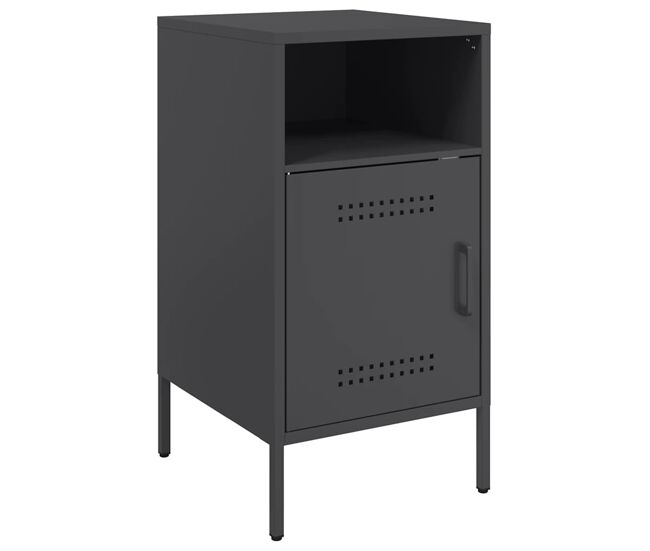 Soluna home - mesitas de noche acero negro 36 x 39 x 68 cm