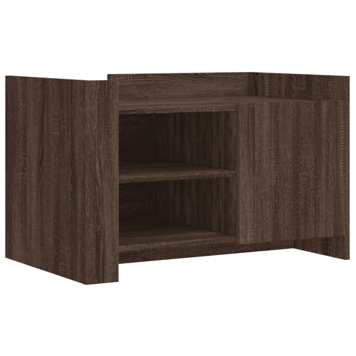 Mesa de Centro, Mesa baixa, 80x50x50 cm derivados madeira carvalho castanho