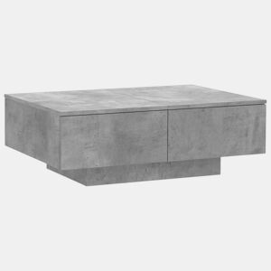 Mesa de Centro, Mesa baixa, 90x60x31 cm contraplacado cinzento cimento