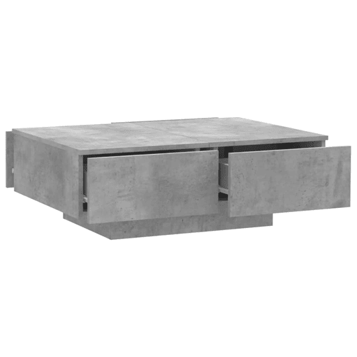 Mesa de Centro, Mesa baixa, 90x60x31 cm contraplacado cinzento cimento