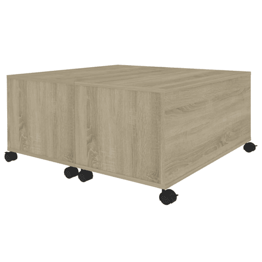 Mesa de Centro, Mesa baixa, 75x75x38 cm contraplacado carvalho sonoma