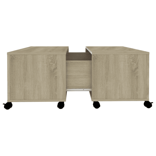Mesa de Centro, Mesa baixa, 75x75x38 cm contraplacado carvalho sonoma
