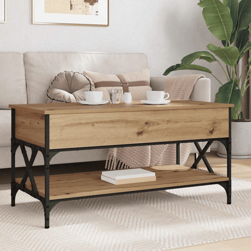 Mesa de Centro, Mesa baixa, Carvalho Artesanal 100 x 50 x 50 cm