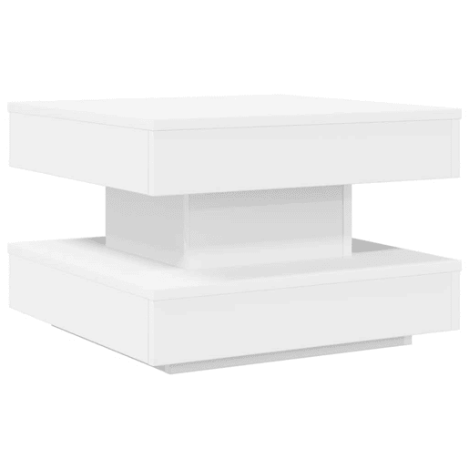 Mesa de Centro, Mesa baixa, rotativa a 360 graus 50x50x34,5 cm branco