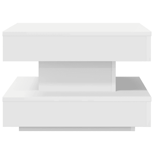 Mesa de Centro, Mesa baixa, rotativa a 360 graus 50x50x34,5 cm branco