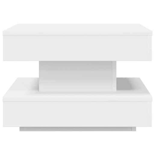 Mesa de Centro, Mesa baixa, rotativa a 360 graus 50x50x34,5 cm branco