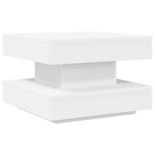 Mesa de Centro, Mesa baixa, rotativa a 360 graus 50x50x34,5 cm branco