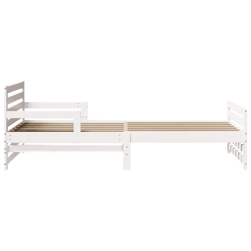 Estrutura de cama de solteiro para adultos - Branco 80 x 200 cm Madeira processada