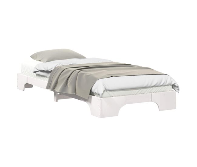 Estructura de cama individual para adultos - 90 x 210 cm madera de pino macizo
