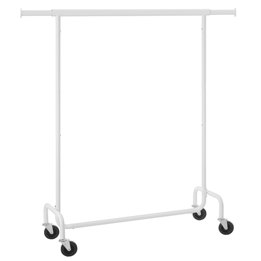 CABIDE DE ROUPA COM RODAS, branco