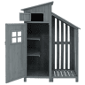 Casinha de jardim 124x46x174 cm - Para jardins pequenos - Cinza