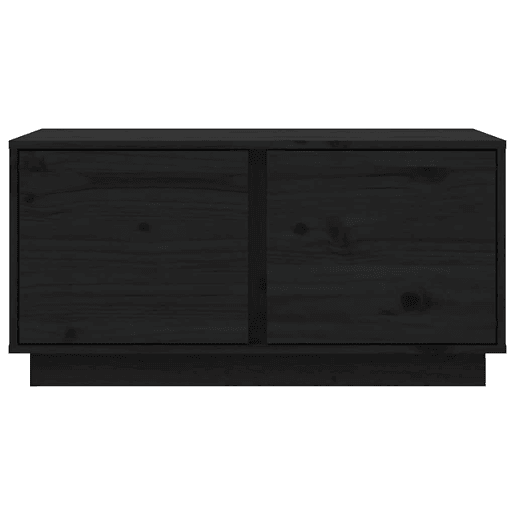 Mesa de Centro, Mesa baixa, 80x50x40 cm madeira de pinho maciça preto
