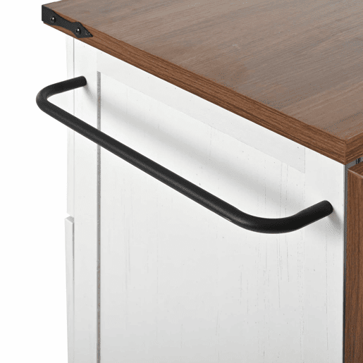 Ilha de cozinha - Carrinho de serviço com superfície extensível - Bege