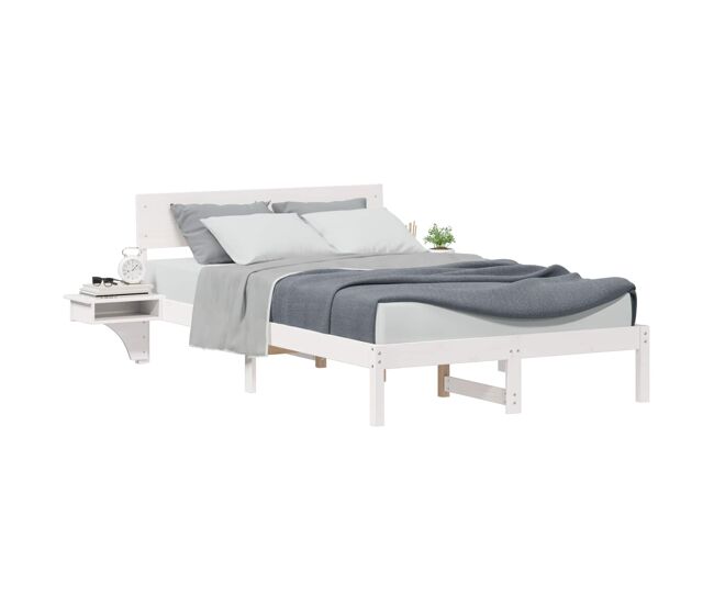 Estructura de cama doble matrimonial - 135 x 190 cm madera de pino macizo
