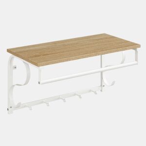 SUPORTE DE PAREDE com cabides de 60 cm, carvalho de Sonomabranco