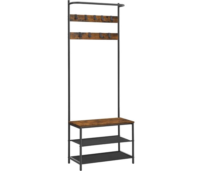 Percha para ropa, marrón/negro