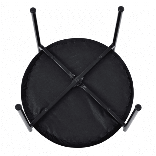 Conjunto de 4 cadeiras de veludo e rotim - pernas de metal - Preto