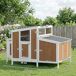 Gallinero Madera de Pino, PET PawHut Gallinero Madera de Pino, PET PawHut Marrón