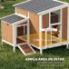 Gallinero Madera de Pino, PET PawHut Gallinero Madera de Pino, PET PawHut Marrón