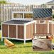 Gallinero Madera de Pino, PET PawHut Gallinero Madera de Pino, PET PawHut Marrón