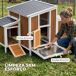 Gallinero Madera de Pino, PET PawHut Gallinero Madera de Pino, PET PawHut Marrón