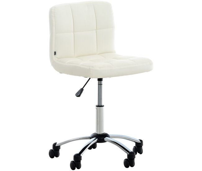 Taburete de Trabajo Medica Simil cuero Blanco 51X53X76 cm