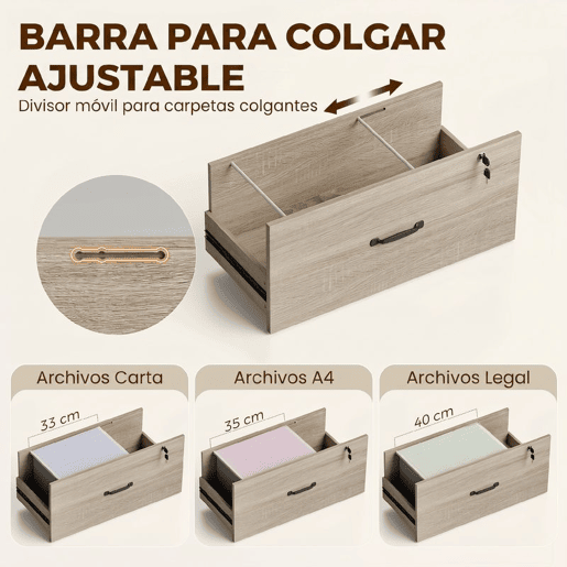 HOMCOM Arquivador com Prateleiras Móvel de Escritório com Prateleiras Gaveta para Arquivos A4 e Carta e Suporte para Impressora Estante Vertical para Escritório 70x40x157 cm Carvalho