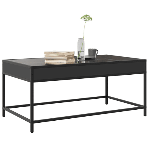 Mesa de Centro, Mesa baixa, luzes LED Infinity 90x50x41 cm preto