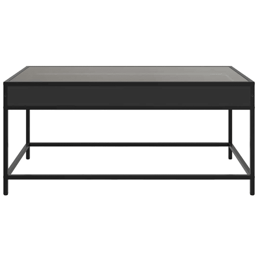Mesa de Centro, Mesa baixa, luzes LED Infinity 90x50x41 cm preto