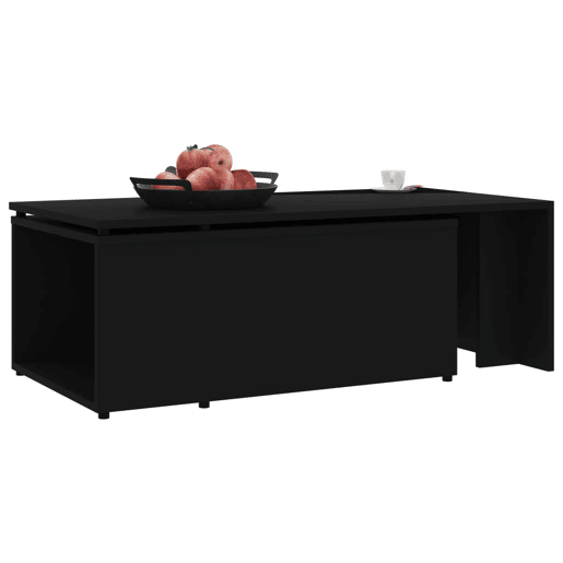 Mesa de Centro, Mesa baixa, 150x50x35 cm derivados de madeira preto