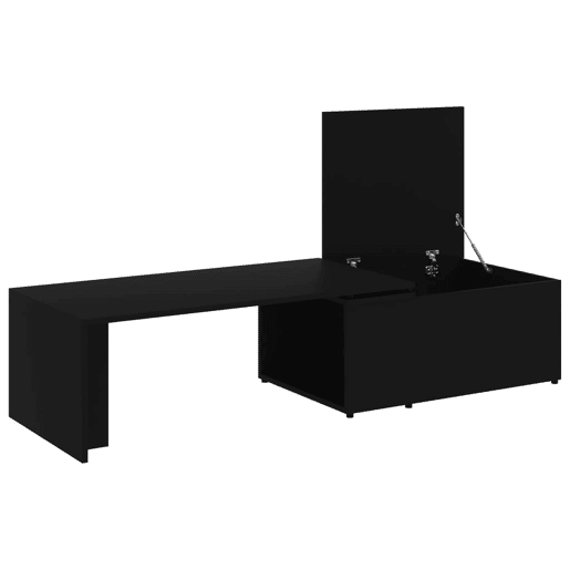 Mesa de Centro, Mesa baixa, 150x50x35 cm derivados de madeira preto