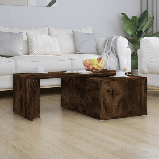 Mesa de Centro, Mesa baixa, 150x50x35cm derivados de madeira carvalho fumado