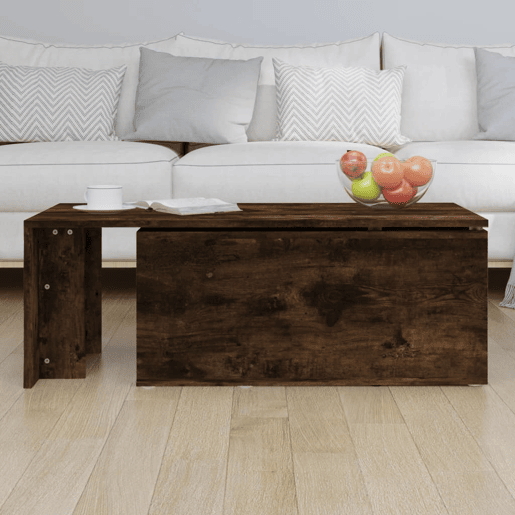 Mesa de Centro, Mesa baixa, 150x50x35cm derivados de madeira carvalho fumado