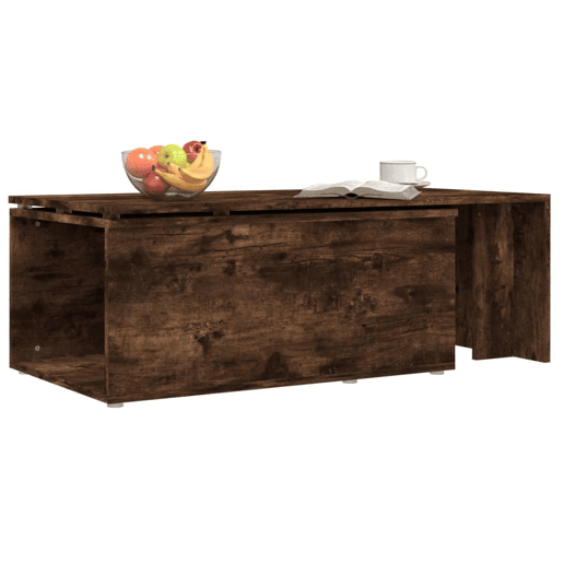 Mesa de Centro, Mesa baixa, 150x50x35cm derivados de madeira carvalho fumado