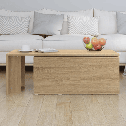 Mesa de Centro, Mesa baixa, 150x50x35cm derivados de madeira carvalho sonoma