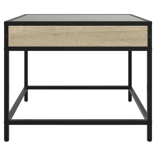 Mesa de Centro, Mesa baixa, luzes LED Infinity 70x50x41 cm carvalho sonoma