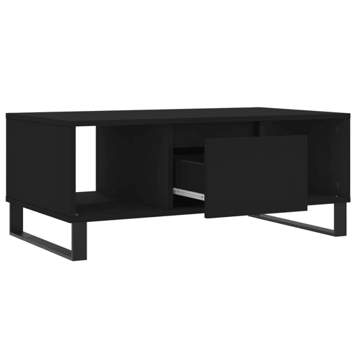 Mesa de Centro, Mesa baixa, 90x50x36,5 cm derivados de madeira preto