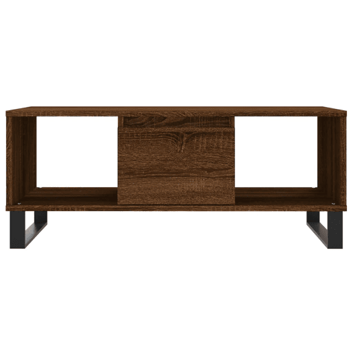 Mesa de Centro, Mesa baixa, 90x50x36,5cm derivados madeira carvalho castanho