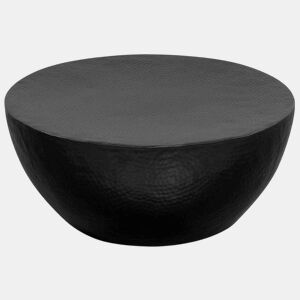 Mesa de Centro, Mesa baixa, em alumínio martelado 70x30 cm preto