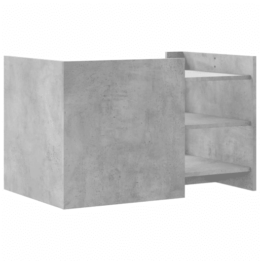 Mesa de Centro, Mesa baixa, 80x50x50 cm derivados de madeira cinza cimento