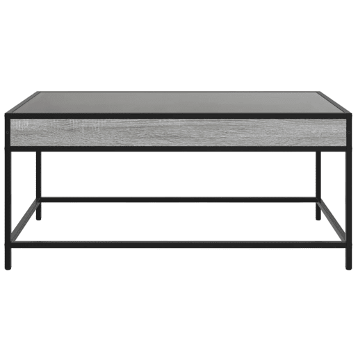 Mesa de Centro, Mesa baixa, luzes LED Infinity 90x50x41 cm cinzento sonoma
