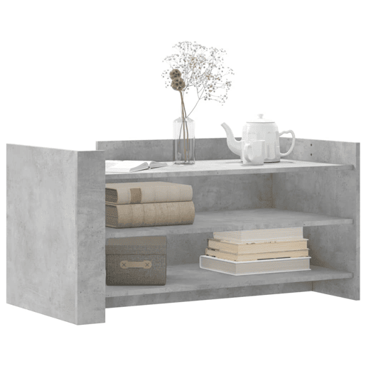 Mesa de Centro, Mesa baixa, 100x50x50cm derivados de madeira cinza cimento