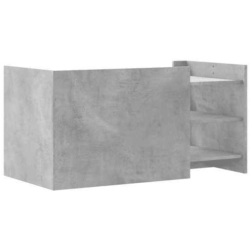 Mesa de Centro, Mesa baixa, 100x50x50cm derivados de madeira cinza cimento