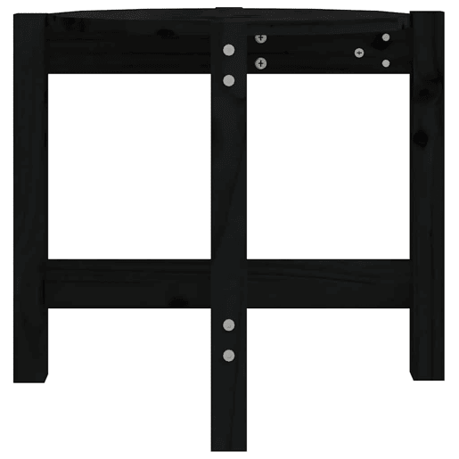 Mesa de Centro, Mesa baixa, Ø 52,5x45 cm madeira de pinho maciça preto